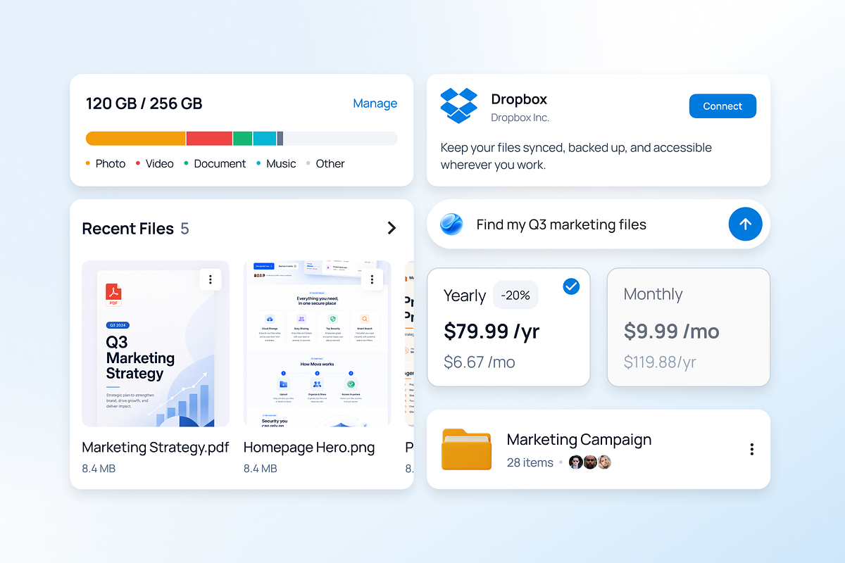 Mova - Cloud File Management UI Kit, an UI Kit Template by Agensip Design Agency (Photo 8 of 10)