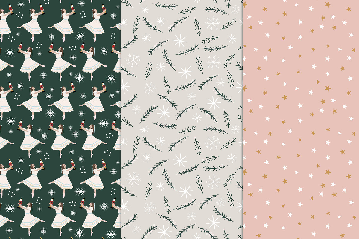 Nutcracker Seamless Patterns, a Pattern Graphic by The Audacious Brush (Photo 2 of 6)