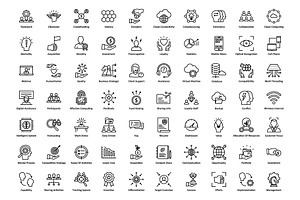 1275 Business Startup Line Icons