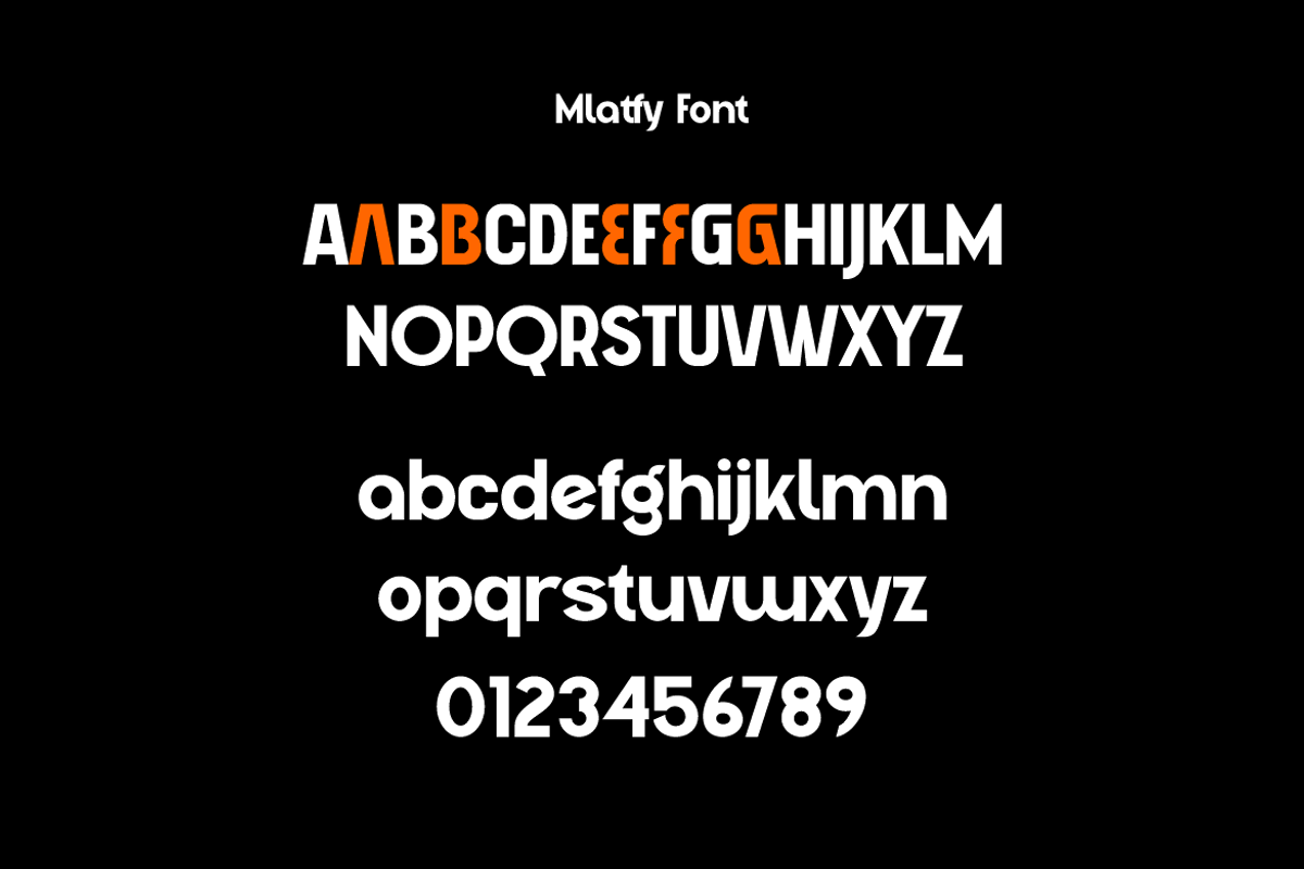Mlatfy - Modern Sans Bold Font, a Sans Serif Font by Iqsiart Studio (Photo 12 of 14)