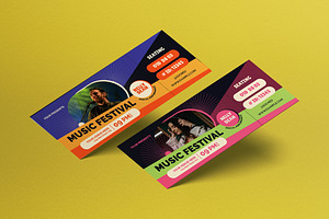 Black Edgy Music Ticket Photos, a Card Template by graphicook