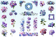 Blue & Purple Watercolor Flower PNG, an Illustration by Loony Dream Designs (Thumbnail 6 of 8)