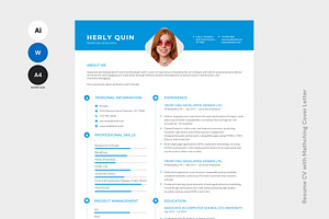 Front End Developer Resume Template, a Resume Template by iDoodle Studio