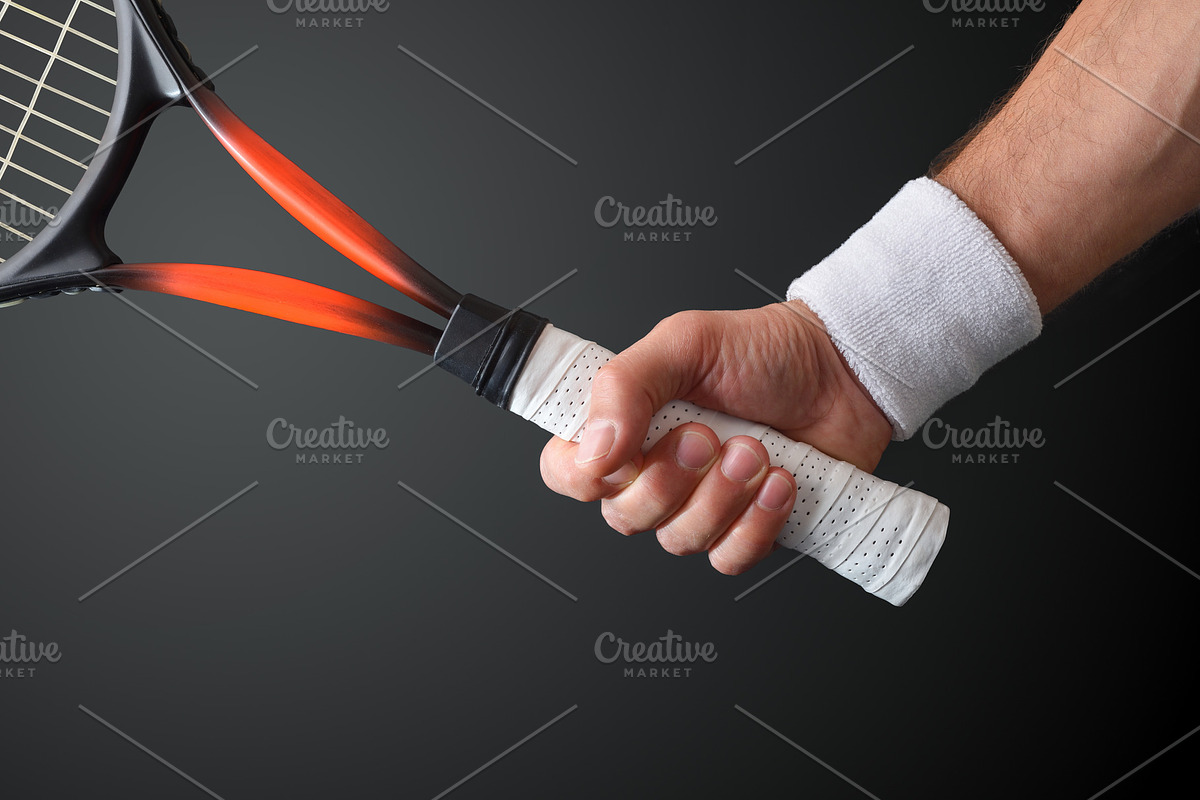 Tennis Player Gripping Racket Handle, a Sports & Recreation Photo by Davizro's Market (Photo 2 of 2)