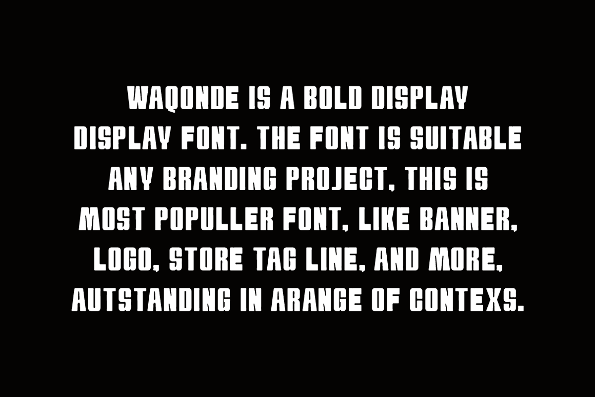 Waqonde - Sport Font, a Sans Serif Font by Iqsiart Studio (Photo 6 of 6)