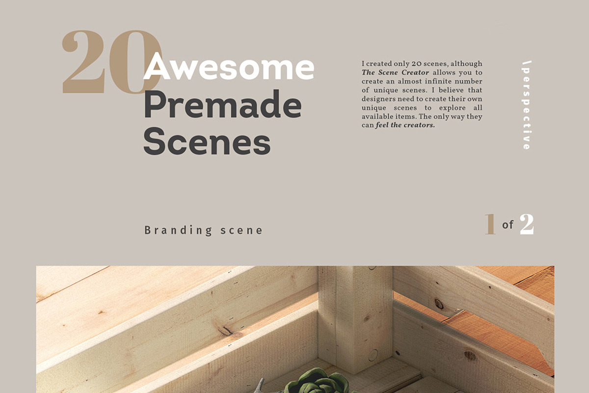 50%OFF The Scene Creator / 3 in 1, a Packaging Mockup by Creatoom