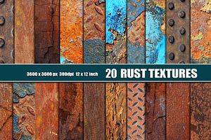 20 RUSTED METAL TEXTURES