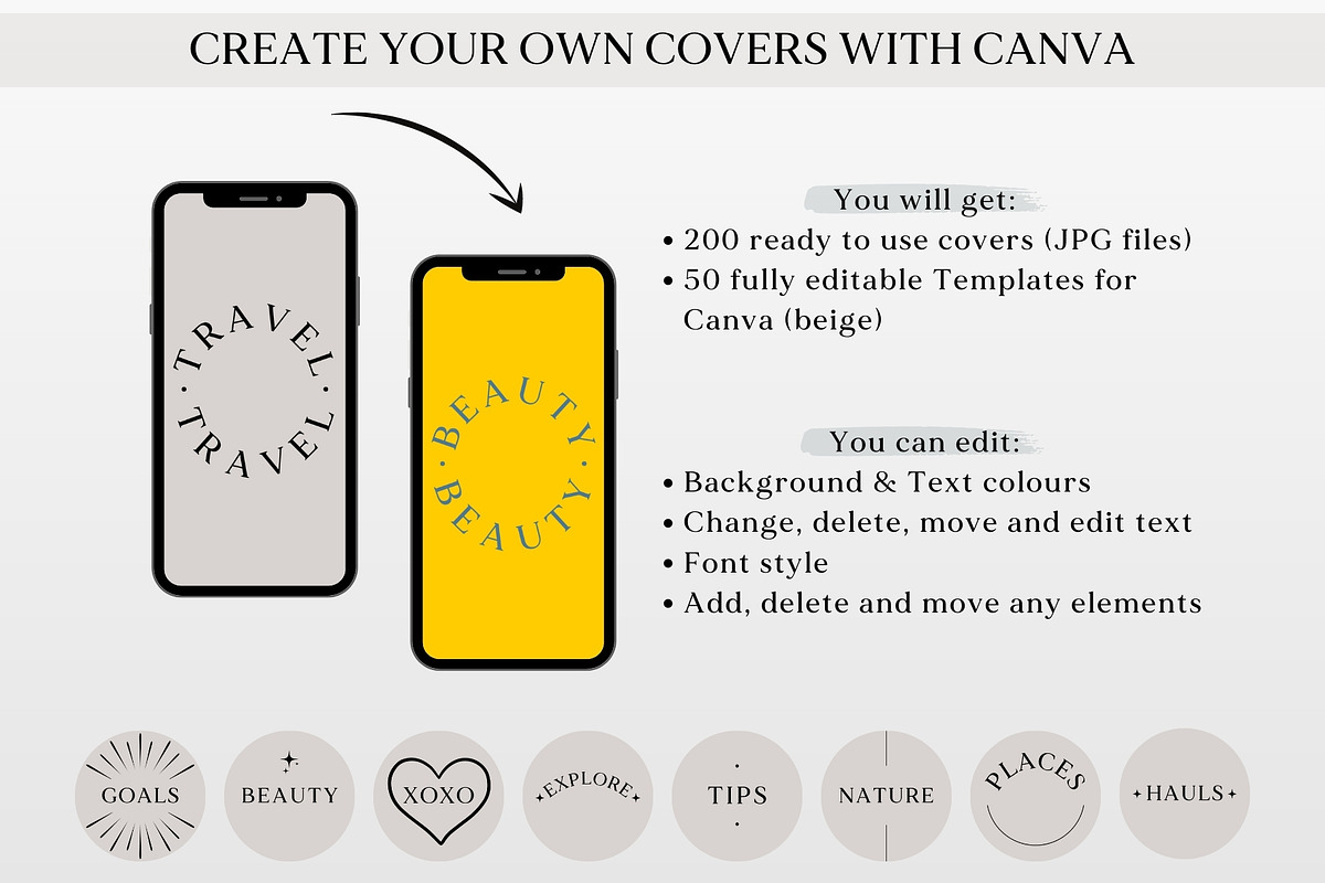 Beige Instagram Highlight Covers, a Social Media Template by Boltik Studio (Photo 4 of 8)