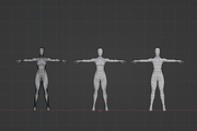 Realistic Female Base Mesh in T-Pose, a Characters & Person 3D Model by Casa Mandarina (Thumbnail 3 of 9)