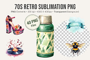 70s Retro Sublimation PNG, an Illustration by Artnoy (Thumbnail 1 of 8)