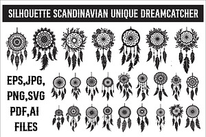 Scandinavian Unique Dreamcatcher, an Illustration by Amazin_art