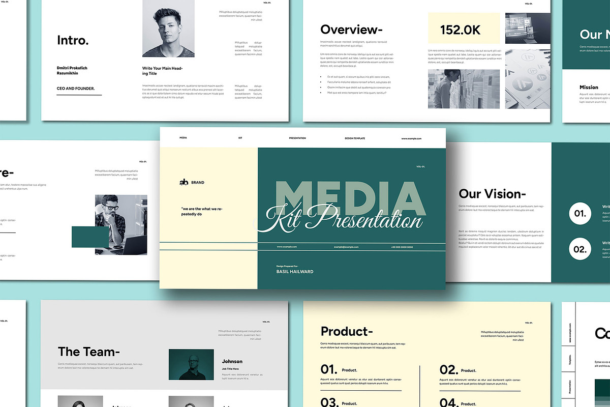 Media Kit Presentation Template, a Presentation Template by Mighty-Slide (Photo 1 of 6)