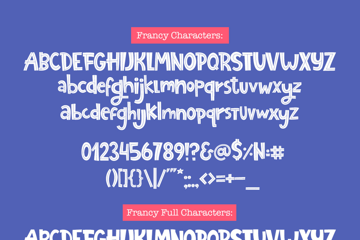 Francy Typeface - Creative Font Trio, a Script Font by Velliniki