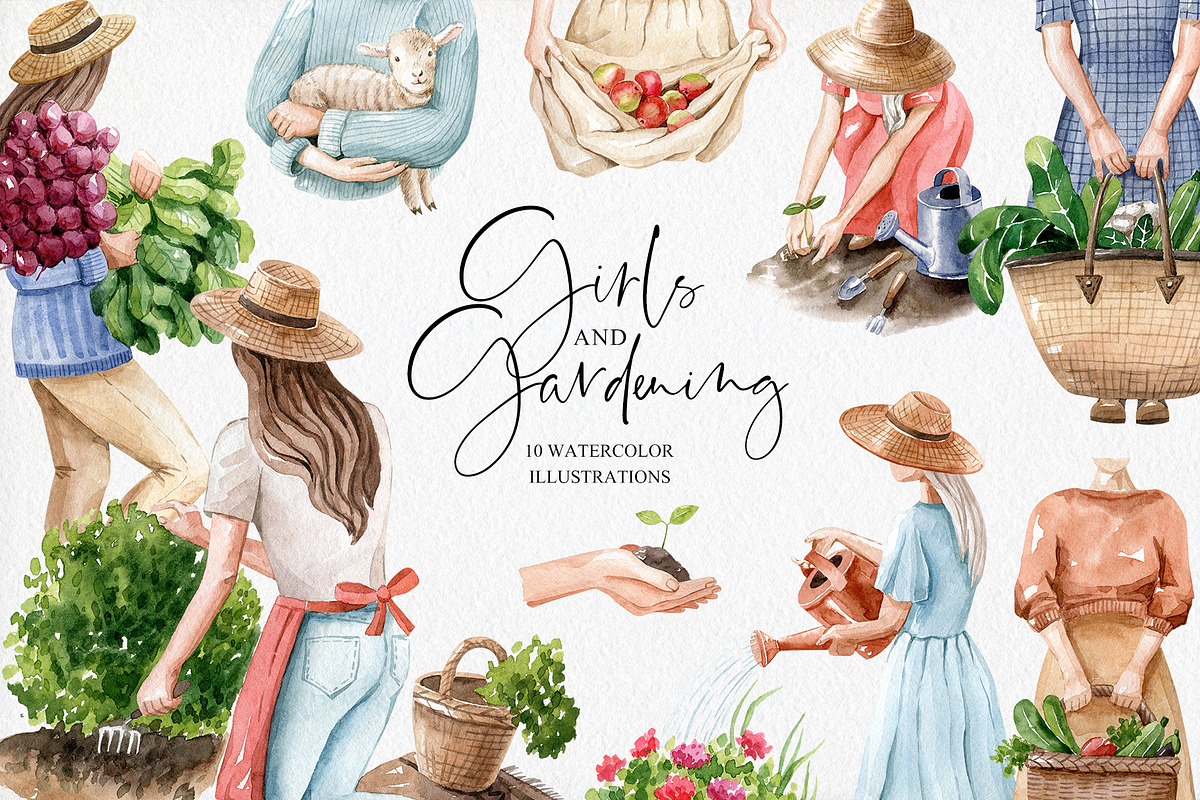 Girls and Gardening, an Animal Illustration by Natalia Fedorova (Photo 1 of 6)