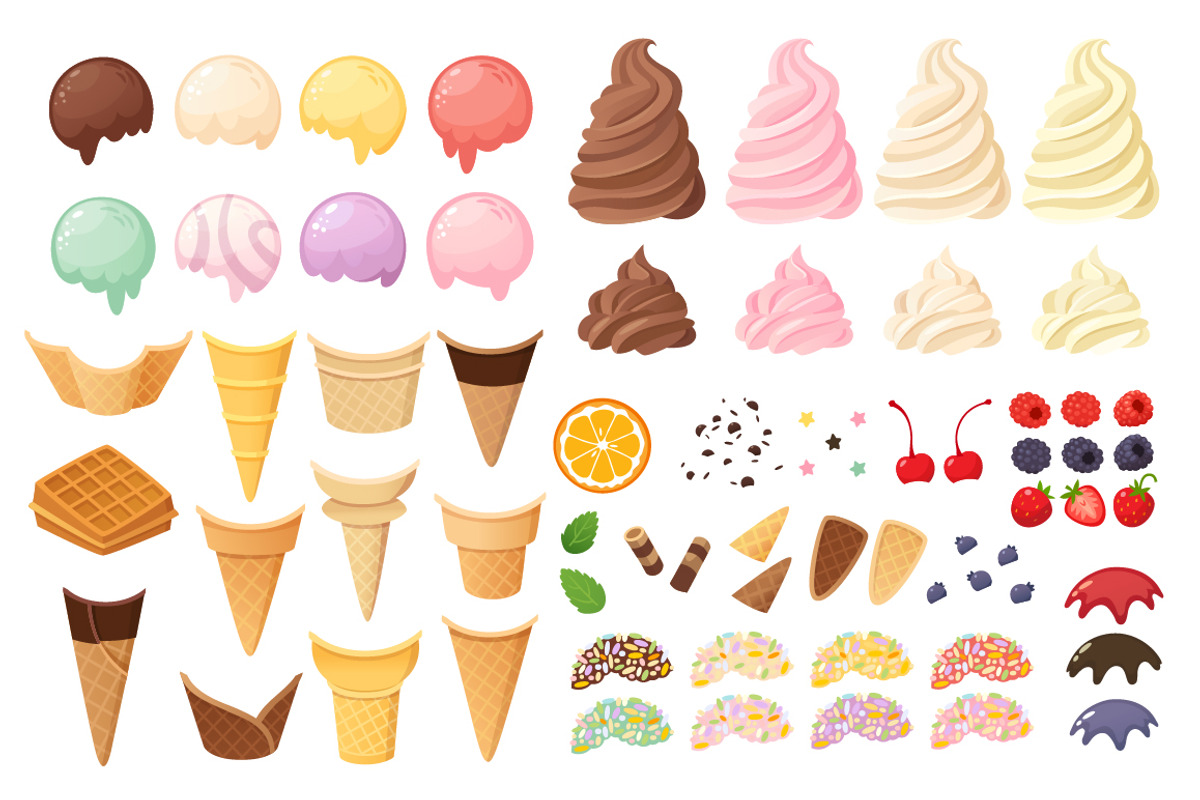 Ice cream constructor, a Food Illustration by Moonery's (Photo 2 of 4)