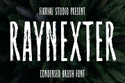 Raynexter – Condensed Brush Font, a Sans Serif Font by Fikryal Studio (Thumbnail 1 of 11)