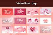 Valentines background vector set, a Seasonal Illustration by foxndeer (Thumbnail 1 of 4)