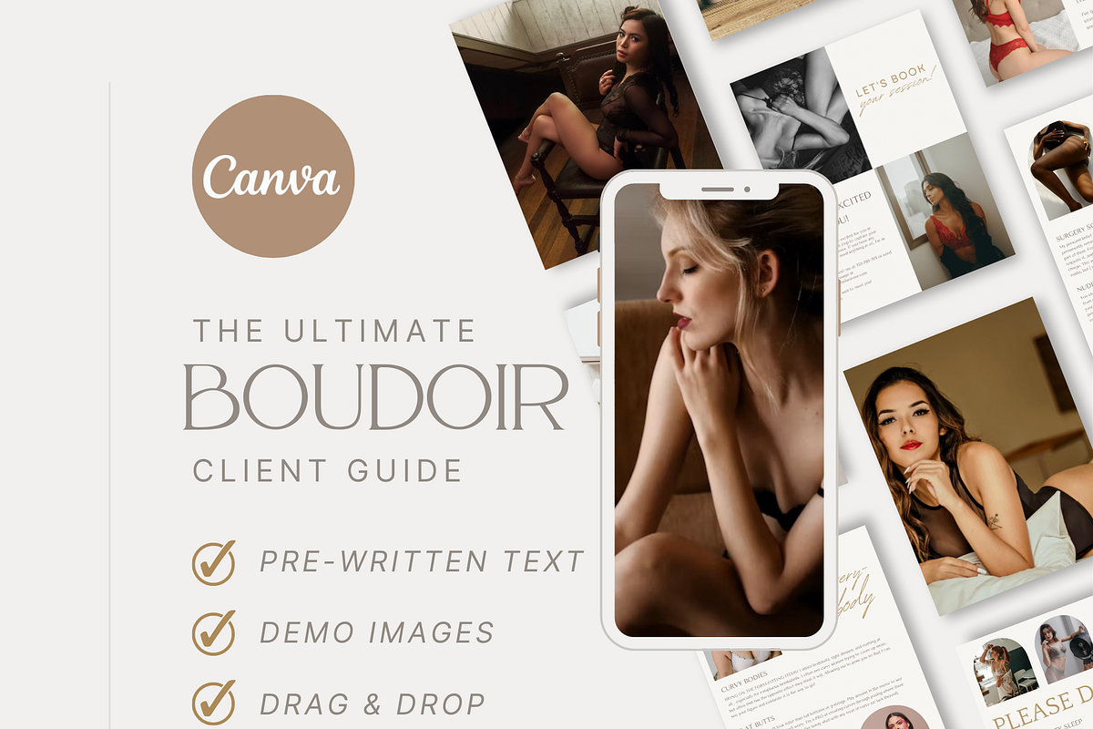 BOHO Boudoir Photography Guide Canva, a Magazine Template by Signature Edits (Photo 12 of 12)