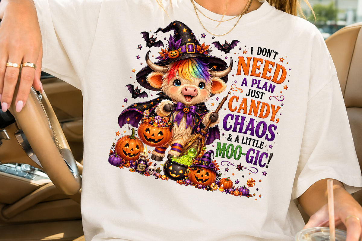 Halloween Highland Cow Witch PNG, a Seasonal Illustration by Rose Art (Photo 2 of 4)