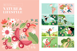 Nature And Lifestyle Illustrations