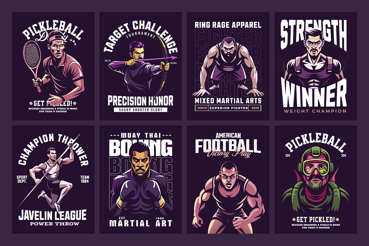 Sports vector Illustration Set, a Sport Illustration by Brickclay (Photo 2 of 9)