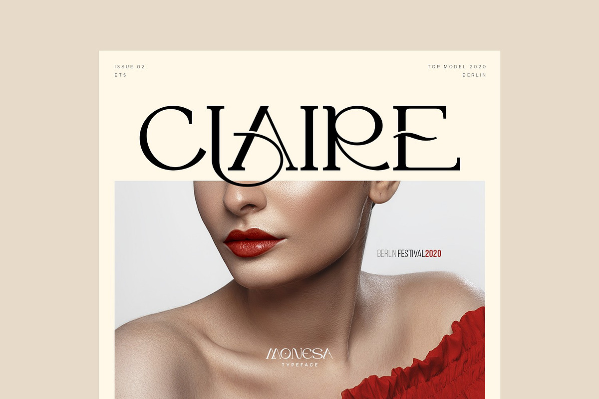 Monesa - Luxury Modern Serif Font, a Serif Font by Koplexs Studio (Photo 7 of 12)