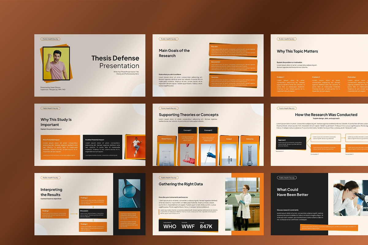 Orange Black Simple Thesis Defense preview 3