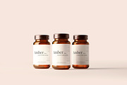 Amber Glass Jar / Bottle Mockups, a Cups & Container Mockup by pmvch (Thumbnail 3 of 10)