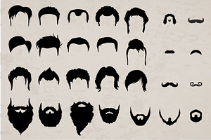 Big Set Men's Facial Hair 31 Item