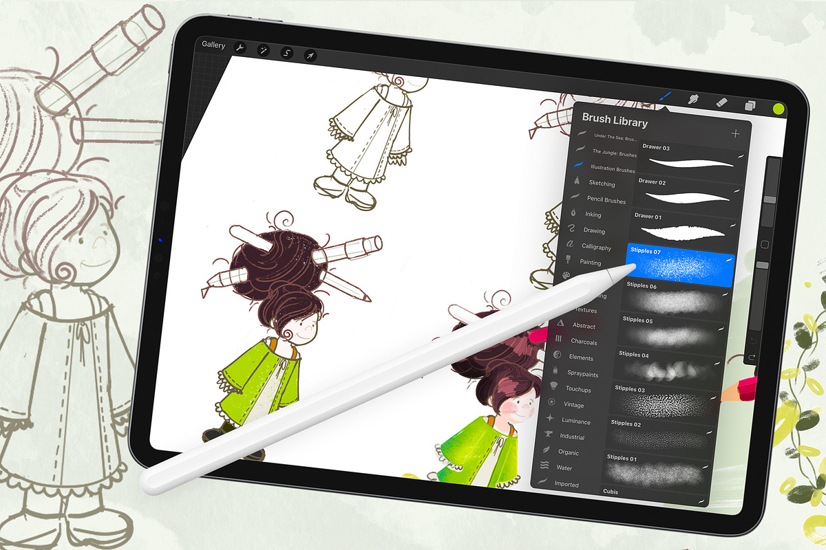 Illustration Brushes: Procreate, a Brush Add-On by Leonard Posavec (Photo 3 of 6)