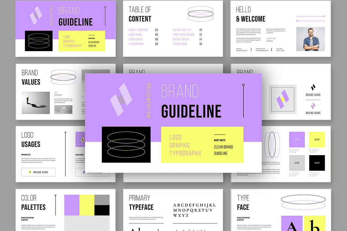 Brand Guideline Layout, a Presentation Template by MightyDesign (Photo 1 of 7)