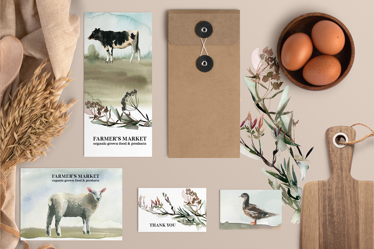 Little Farm Animals Clip Art, an Animal Illustration by whiteheartdesign (Photo 14 of 18)