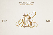 MB BM Wedding Monogram Logo, a Branding & Logo Template by LogoAV (Thumbnail 6 of 6)