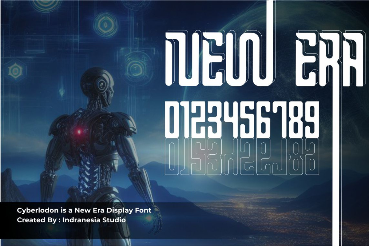 Cyberlodon - New Era Display Font, a Sans Serif Font by indranesia (Photo 2 of 3)