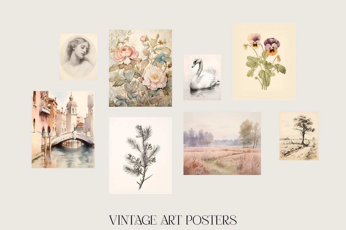 Vintage Posters Wall Art Gallery, a Graphic by SunnyAfternoons (Photo 13 of 13)