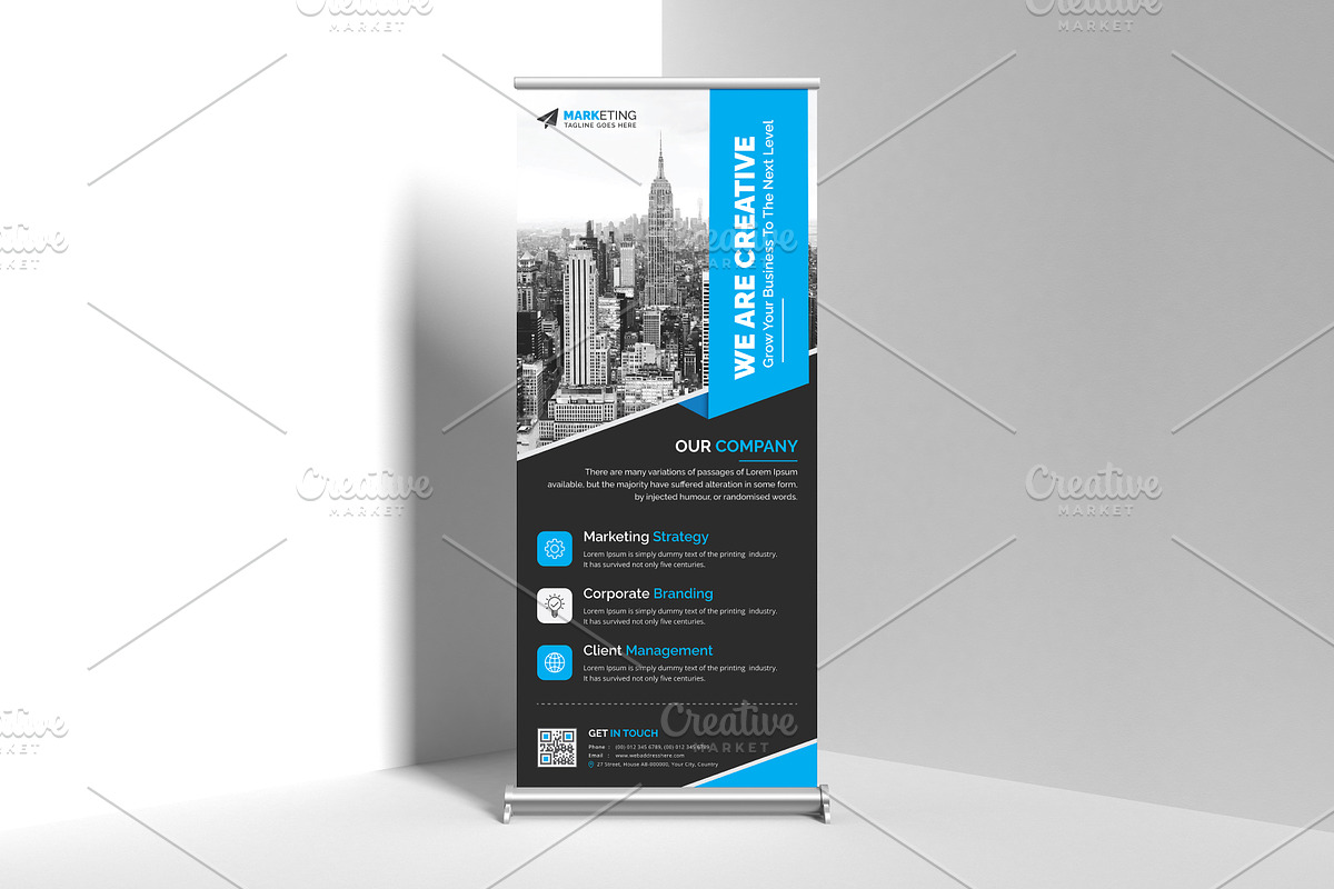 Corporate Roll Up Banner, a Stationery Template by GraphicsBurg (Photo 3 of 3)