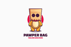 Pawper Bag Mascot Cartoon Logo, a Branding & Logo Template by Artnivora.Std