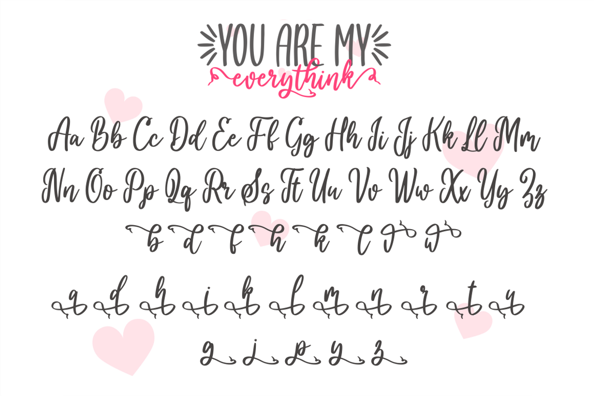you are my everythink, a Script Font by N (Photo 10 of 12)