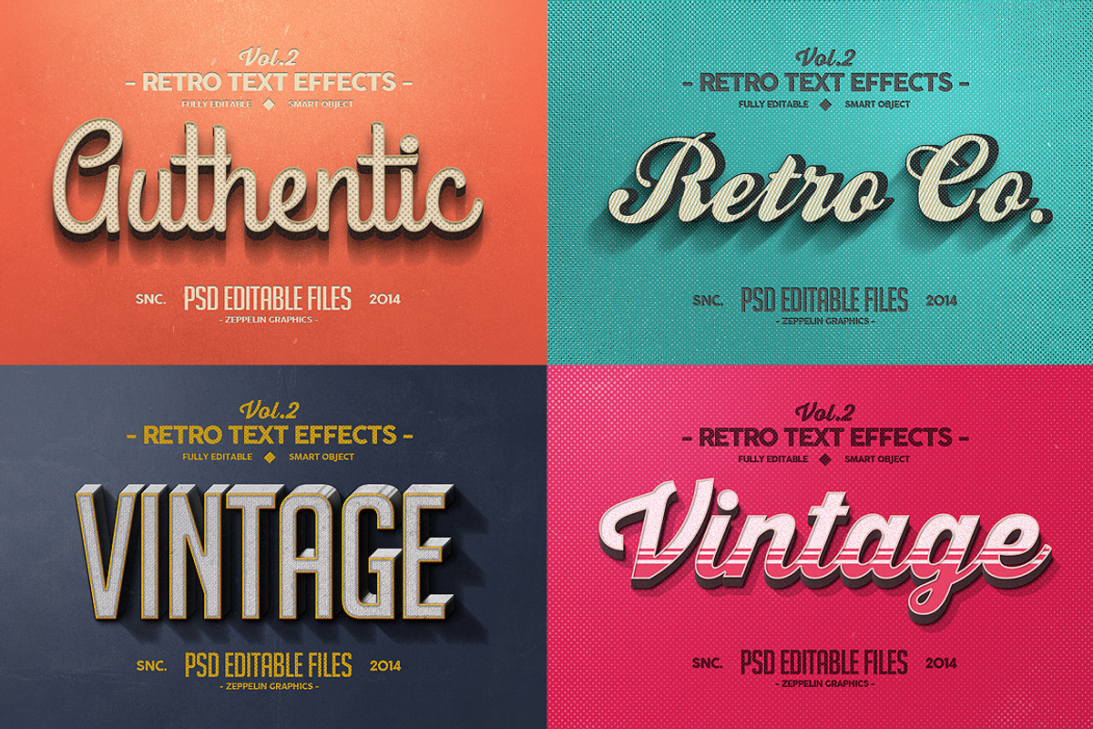 Vintage Text Effects Vol.2 preview 2