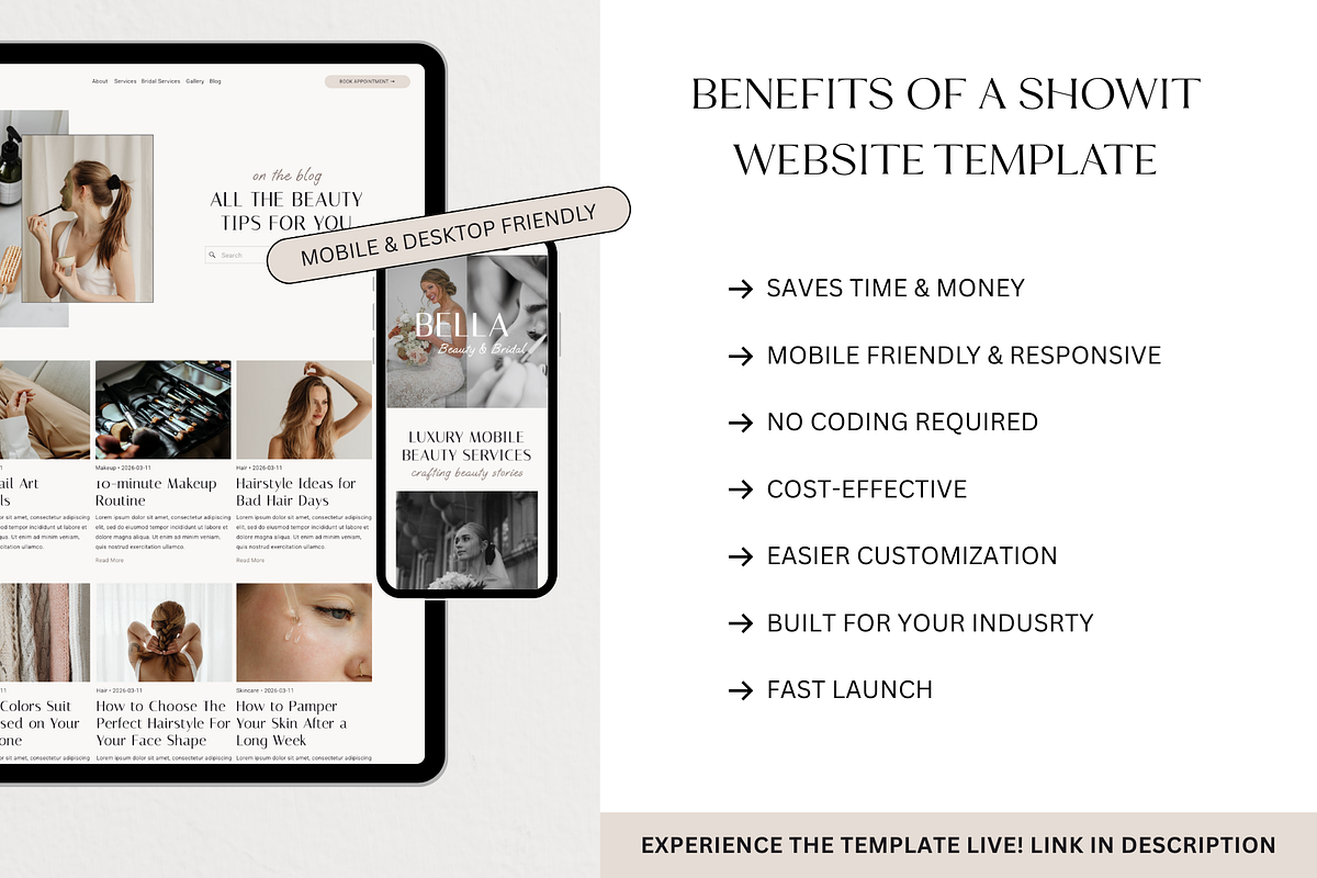 Showit Website Template Beauty Salon, a Websites & App Template by Breah Designs (Photo 6 of 10)