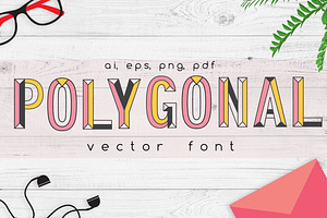 Polygonal Vector Font