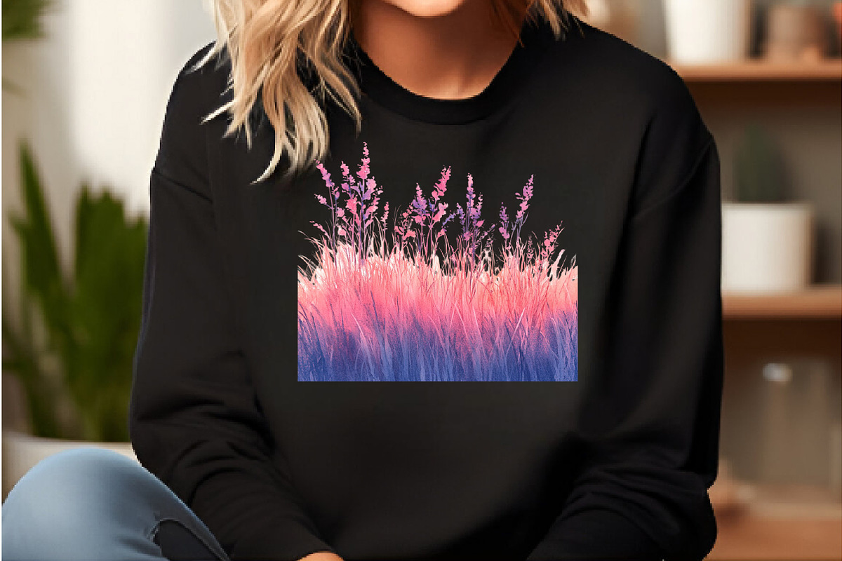 Pink Summer Grass Clipart, an Illustration by DreamCafeArt (Photo 5 of 7)