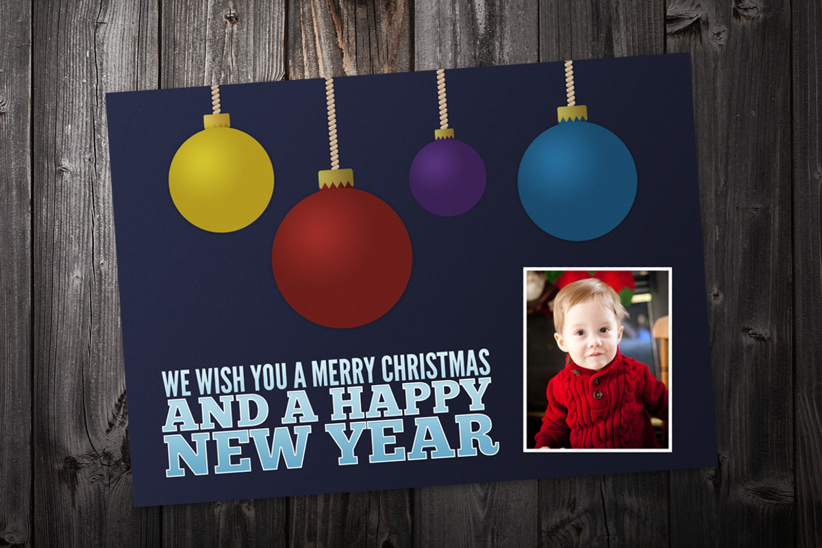 Ornament: 5x7 Xmas Card Template, a Card Template by Saunter Studios (Photo 3 of 3)