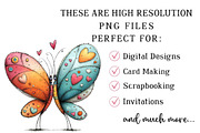 Whimsical Spring Butterfly Clipart, an Illustration by DreamPrint404 (Thumbnail 6 of 6)