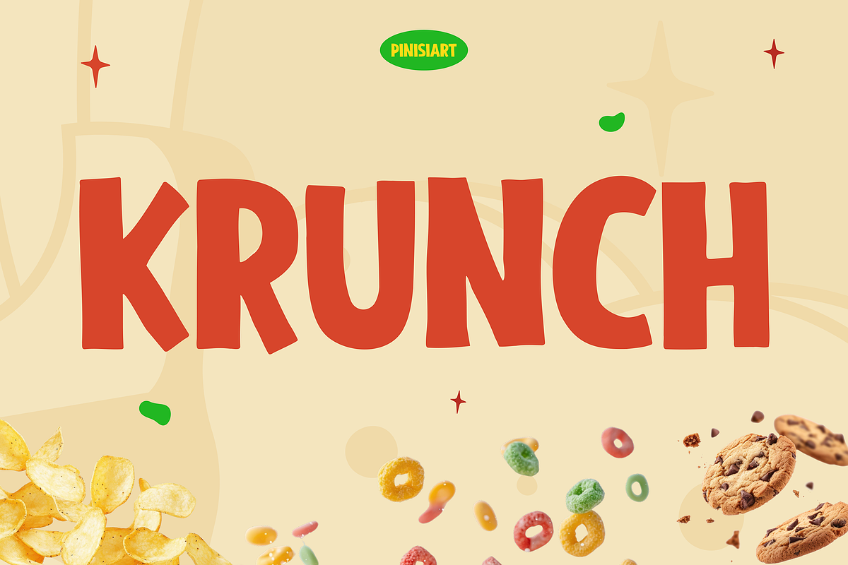 KRUNCH, a Sans Serif Font by Pinisi ART (Photo 1 of 10)