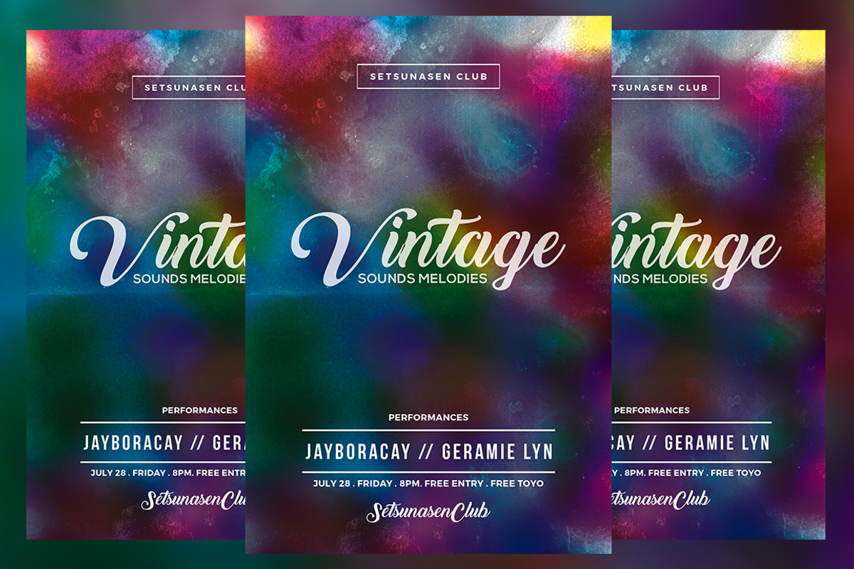 Vintage Club Flyer, a Flyer Template by KiraYamato Design Studio