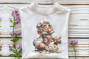 Whimsical Funny Grandpa Clipart, an Illustration by OK Design (Thumbnail 6 of 6)
