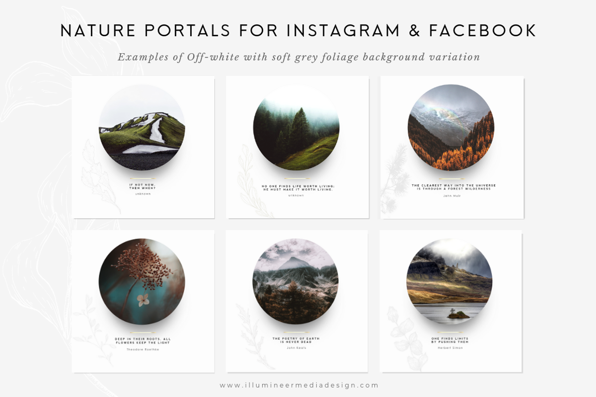 Nature Portals for Instagram & FB, a Social Media Template by Illumineer Media & Design (Photo 3 of 13)