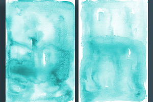 Teal Ombre Watercolor Backgrounds