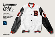 Letterman Jacket Mockup, a Hoody Mockup by Studio Innate (Thumbnail 1 of 4)